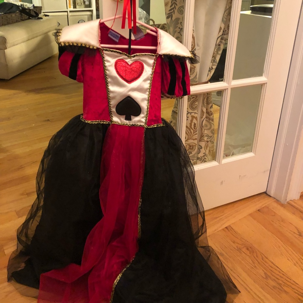 Queen of Hearts Halloween costume girls sz 7-8
